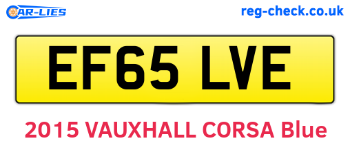 EF65LVE are the vehicle registration plates.