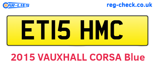 ET15HMC are the vehicle registration plates.