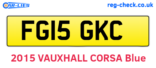 FG15GKC are the vehicle registration plates.