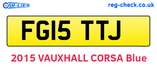 FG15TTJ are the vehicle registration plates.