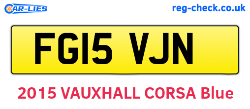 FG15VJN are the vehicle registration plates.