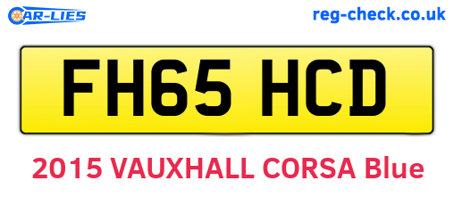 FH65HCD are the vehicle registration plates.
