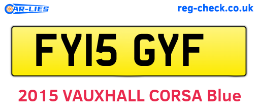 FY15GYF are the vehicle registration plates.