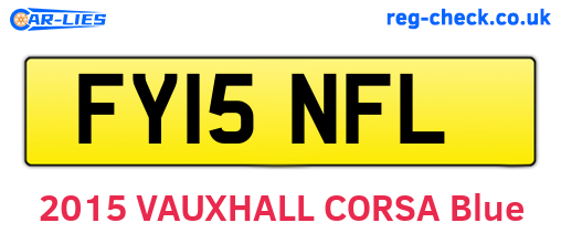 FY15NFL are the vehicle registration plates.