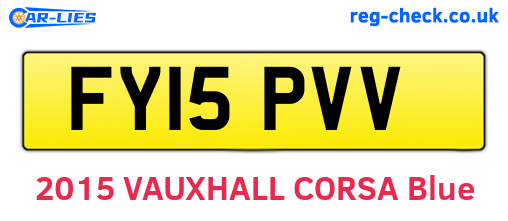 FY15PVV are the vehicle registration plates.