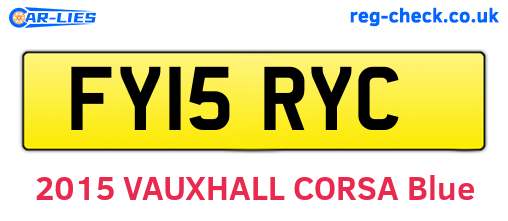 FY15RYC are the vehicle registration plates.