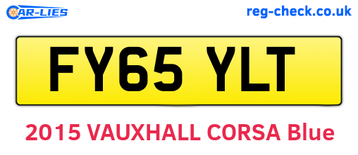 FY65YLT are the vehicle registration plates.
