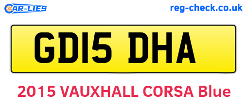 GD15DHA are the vehicle registration plates.