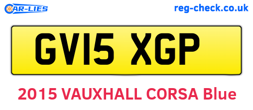 GV15XGP are the vehicle registration plates.