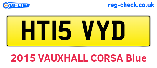 HT15VYD are the vehicle registration plates.