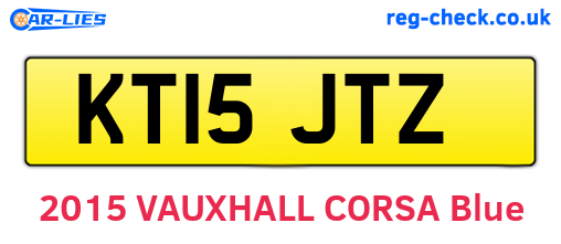 KT15JTZ are the vehicle registration plates.