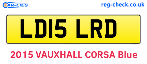 LD15LRD are the vehicle registration plates.