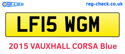 LF15WGM are the vehicle registration plates.