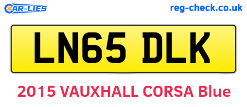LN65DLK are the vehicle registration plates.