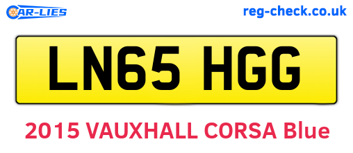 LN65HGG are the vehicle registration plates.