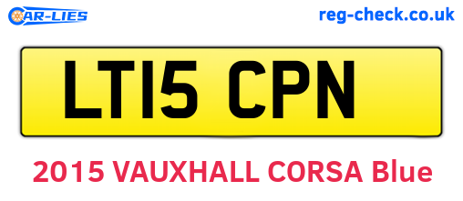 LT15CPN are the vehicle registration plates.