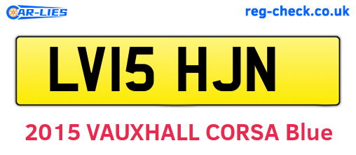 LV15HJN are the vehicle registration plates.