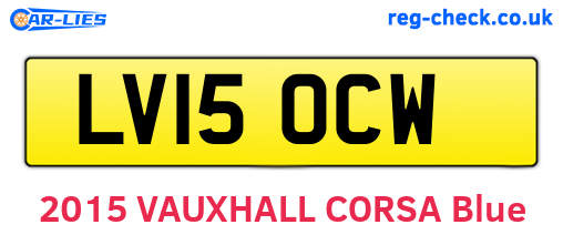 LV15OCW are the vehicle registration plates.
