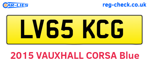 LV65KCG are the vehicle registration plates.