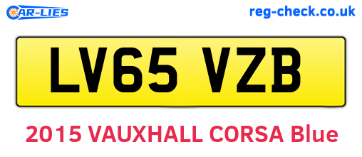 LV65VZB are the vehicle registration plates.