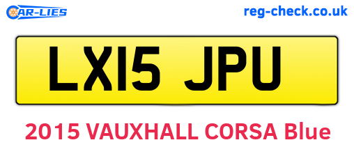 LX15JPU are the vehicle registration plates.