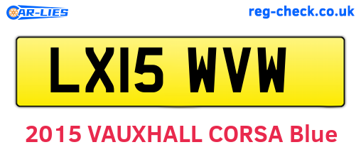 LX15WVW are the vehicle registration plates.