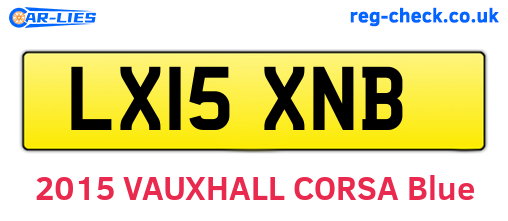 LX15XNB are the vehicle registration plates.