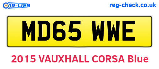 MD65WWE are the vehicle registration plates.