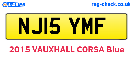 NJ15YMF are the vehicle registration plates.