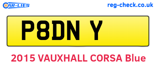P8DNY are the vehicle registration plates.