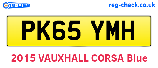 PK65YMH are the vehicle registration plates.