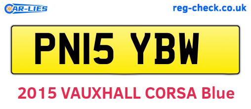 PN15YBW are the vehicle registration plates.