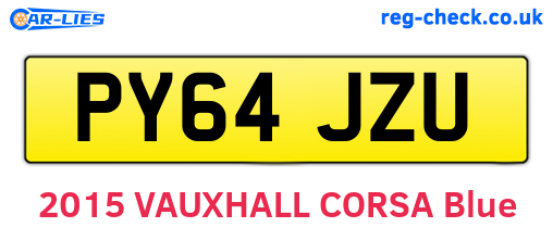 PY64JZU are the vehicle registration plates.