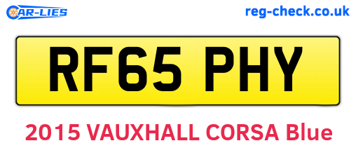 RF65PHY are the vehicle registration plates.