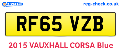 RF65VZB are the vehicle registration plates.