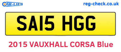 SA15HGG are the vehicle registration plates.