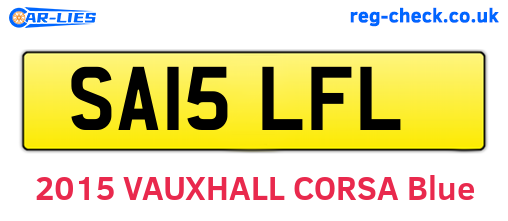 SA15LFL are the vehicle registration plates.