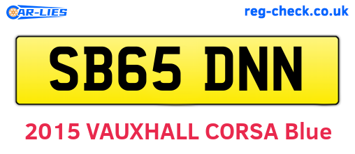 SB65DNN are the vehicle registration plates.