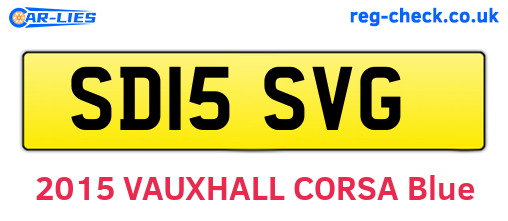 SD15SVG are the vehicle registration plates.