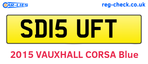 SD15UFT are the vehicle registration plates.