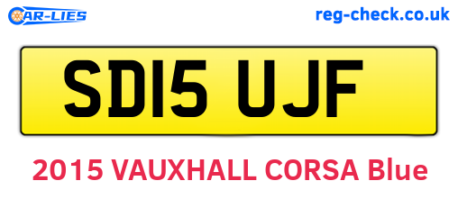 SD15UJF are the vehicle registration plates.