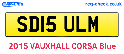 SD15ULM are the vehicle registration plates.