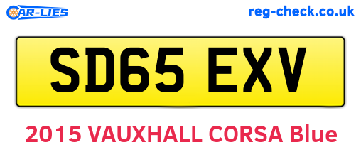 SD65EXV are the vehicle registration plates.