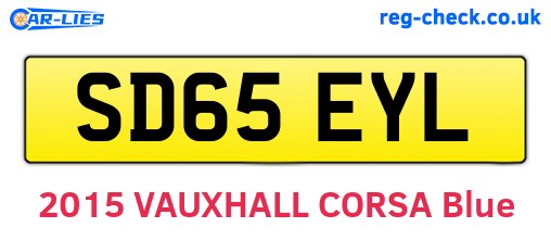 SD65EYL are the vehicle registration plates.