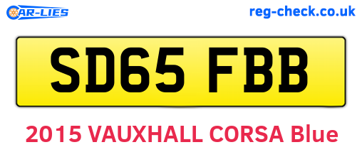 SD65FBB are the vehicle registration plates.