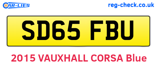 SD65FBU are the vehicle registration plates.