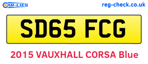 SD65FCG are the vehicle registration plates.