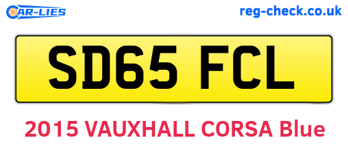 SD65FCL are the vehicle registration plates.