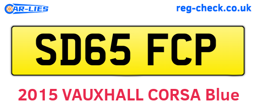SD65FCP are the vehicle registration plates.