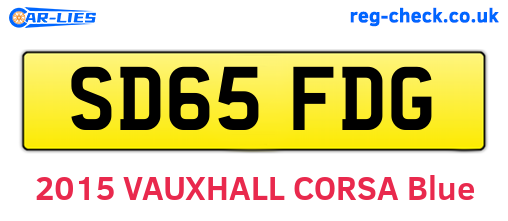 SD65FDG are the vehicle registration plates.